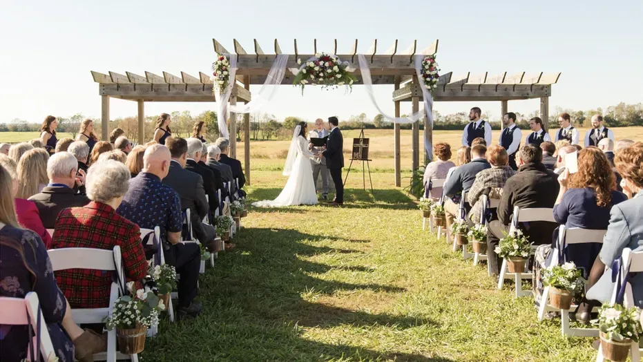 Wedding Ceremony in the Barn at Talon Winery